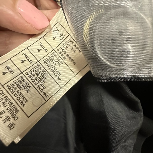 Max Studio Special Edition Silk Wool Slit Sleeve Black Blazer Jacket Womens 4 - Picture 14 of 16